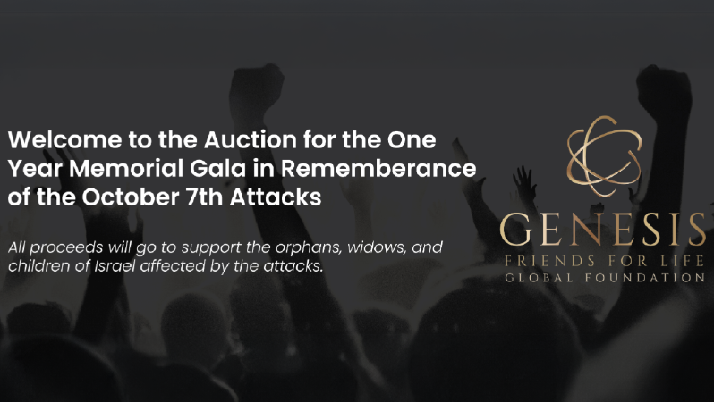 Genesis Friends for Life Global Foundation Launches Exclusive Charity Auction to Support Orphans and Widows Impacted by October 7th Tragedy